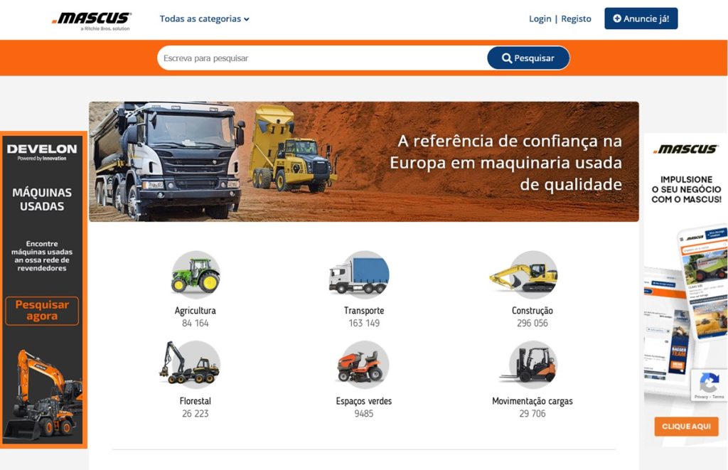 Develon anuncia o seu portal de usados no Mascus.pt